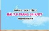 Bài 7.8 trang 34 Toán 6 Tập 2 Kết nối tri thức